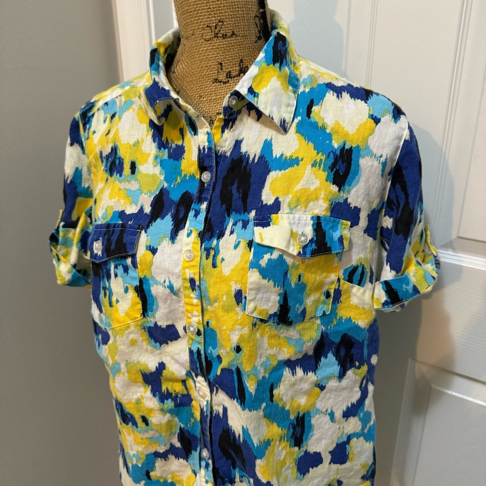 Colorful Abstract Print Women's Top